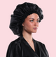 Bonnet en soie de mûrier – Noir