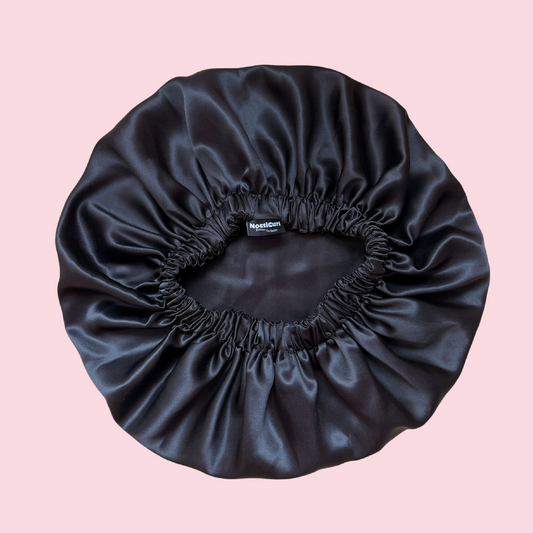 Bonnet en soie de mûrier – Noir